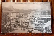 Rare horsedrawn wagons Postcard Pocomoke City MD Maryland Front & Market St 1908 picture
