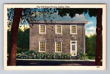 Lisbon OH-Ohio, Old Stone Tavern, Advertising, Antique Vintage Souvenir Postcard picture