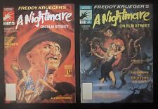 Freddy Krueger’s A Nightmare On Elm Street 1989 #1 & #2 Marvel Magazine RARE HTF picture