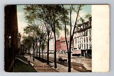 Saratoga Springs NY-New York, Broadway Looking North, Vintage c1914 Postcard picture