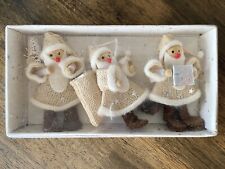 VTG Boxed Set Of German Handmade Santa Christmas Ornaments Estate Sale Treasure picture