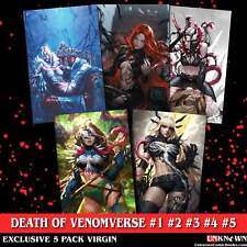 [5 PACK VIRGIN] DEATH OF THE VENOMVERSE #1, #2, #3, #4, #5 UNKNOWN COMICS EXCLUS picture