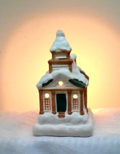 Two Lighted village pieces - Train ornament - Christmas Ceramic decor picture