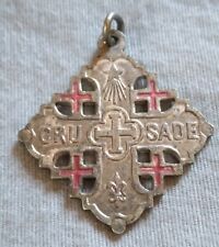 Antique Crusade God Wills It Cross Medal. picture