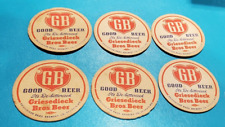 Vintage lot (6) 1930s-50s Griesedieck Bros. Beer coasters, St. Louis, MO picture