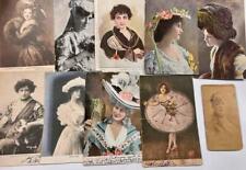 Antique POSTCARD LOT ACTRESSES 19th & 20th Centuries Colorful Detailed Costumess picture
