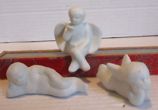MINT Ceramic Angel Cherub Shelf Sitters, White 1 1/2