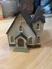 Vintage hard Plastic Christmas Village  House Cathedral Church picture