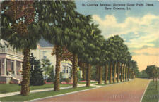 1952 New Orleans,LA St. Charles Avenue Louisiana Linen Postcard 2C stamp Vintage picture