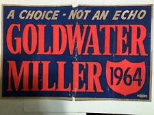 1964 “A Choice-Not An Echo” Goldwater Miller Campaign Poster 14 x22 picture
