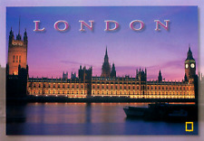 Parliament and Big Ben Night View London England Unposted Postcard picture