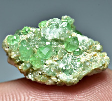 11.55 CT Top Green Demantoid Garnet Crystals Cluster On Matrix @ Pakistan picture