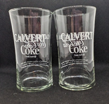 Set of 2 Vintage Lord Calvert Whisky  and Coke Drinking Glasses - NO DAMAGE picture