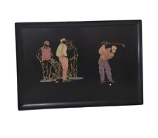 Golfers Golf Tray Couric Monterey CA Mid Century Modern Black Resin  picture