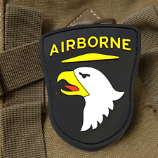 2PCS 3D PVC USA ARMY 101st AIRBORNE Specia Force Rubber Hook Loop PATCH Badge picture