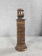 Vintage MCM Wood Taper Candlestick Moveable Middle Pieces picture