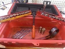 Rare old Vintage MAC TOOLS W/ Tool Box USA Metric & Standard Sockets Authentic picture