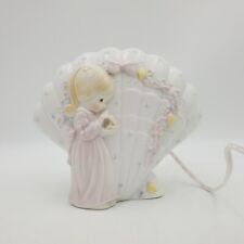 Precious Moments Shell Night Light Girl Clam Samuel Butcher Vintage 1992 Rare picture