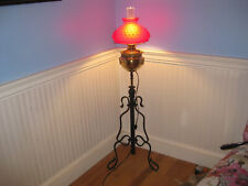 NICE Antique B&H Piano Parlor Brass and Iron Adjustable Floor Lamp Electrified  picture