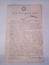 ANTIQUE 1847 LEGAL DOCUMENT - IN ITALIAN - NOTORIZED - AUTHENTIC - TUB BBBK picture