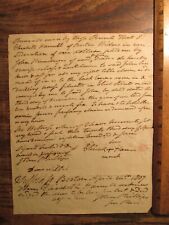 Antique Ephemera 1807 Boston Legal Document Elizabeth Hamell Widow picture