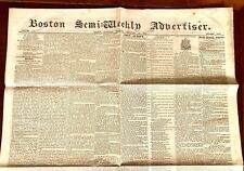 Feb 22, 1862, Boston Semi-Weekly Advertiser CIVIL WAR NEWSPAPER, VG+ Condition picture