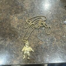 Winnie the Pooh Necklace Gold Colored - Movable Pendant - Vintage Disney(g) picture