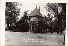 RPPC St. James Episcopal Church, Birmingham, Michigan- c1930-1950 Photo Postcard picture