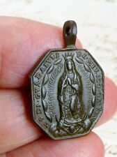 Convent Discovery 18th Century Saint Jerome & Our Lady of Guadalupe Bronze Medal picture