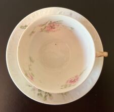 Antique Mid-19th Century Theodore Haviland Limoges Porcelain Tea Cup & Saucer picture