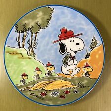 1984 Schmid Peanuts Snoopy beagle scouts Plate Snoopy plate wall hanging vintage picture