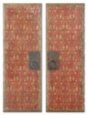 Exquisite Uttermost Billy Moon Collection Red Door Panels Set of 2 - Rare Find picture