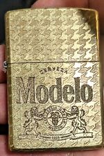 Modelo Cerveza Beer All Brass/ Gold Tone Beautiful Zippo Lighter Unfired picture