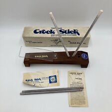 Vintage Two Stage Crock Stick Knife / Scissor Sharpener With Box & Instructions picture
