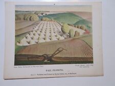 Barton-Cotton Famous Works Art Card Print Flash Card FALL PLOWING Grant Wood picture