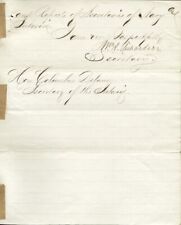 WILLIAM A. RICHARDSON - MANUSCRIPT LETTER SIGNED 11/14/1873 picture