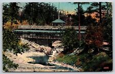 Duluth Minnesota~Lester Park Rustic Bridge~Amity Creek~Vintage Postcard picture