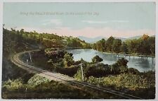 NC Railroad Along French Broad River Land of the Sky North Carolina Postcard C28 picture