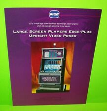 IGT Vintage Players Edge Large Screen Video Slot Machine Promo Flyer Casino Game picture