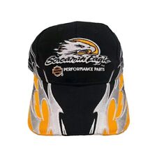 Harley Davidson Hat Strapback Baseball Cap Youth Orange/Black Screamin Eagle  picture