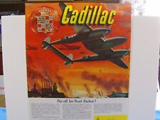 1945 CADILLAC WAR MAGAZINE AD PAY-OFF FOR PEARL HARBOR picture
