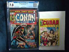 CONAN THE BARBARIAN #23 (1973) CGC 7.0 OW/W 1st Red Sonja + German Edition #24 picture