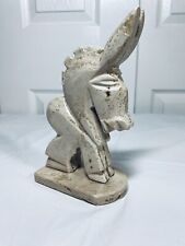 Carved Alabaster Marble Stone Donkey Bookend or Statue Vintage Mid Century MCM picture