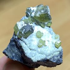 Demantoid Garnet Crystals In Amphibole Serpentine AFGHANISTAN 12.5g picture