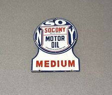 VINTAGE SOCONY PORCELAIN SIGN CAR GAS AUTO OIL picture