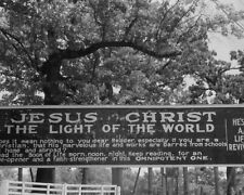 Utaw, Alabama Jesus Christ The Light sign Vintage Old Photo 8.5 x 11 Reprints picture
