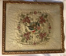 Souvenir de France American Eagle Silk Embroidery Pillow Sham 19