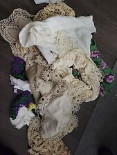 Large Lot Doilies Bread Covers Assorted Colors Shapes Good Condition And Cutters picture