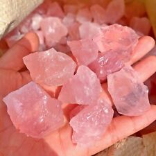 3Pcs Natural Raw Rough Rose Quartz Pocket Stone Rocks Crystal Mineral Specimens picture