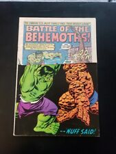 1971 Marvel Fantastic Four Comic Book #112 Hulk Vs. Thing - Classic Key Cover  picture
